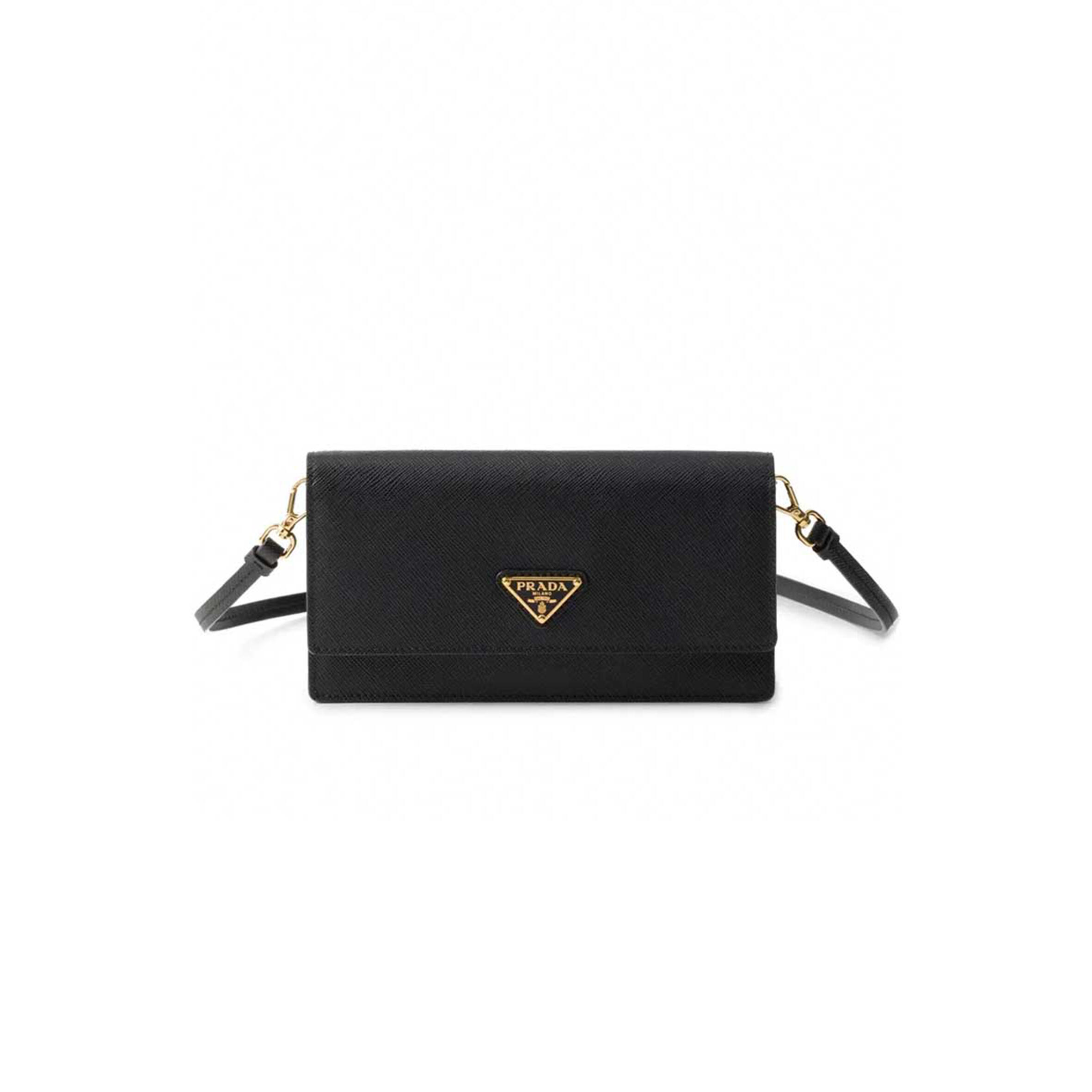 PRADA TRIANGLE LOGO LEATHER MINI BAG 1NF059 (18*9.5*3cm)